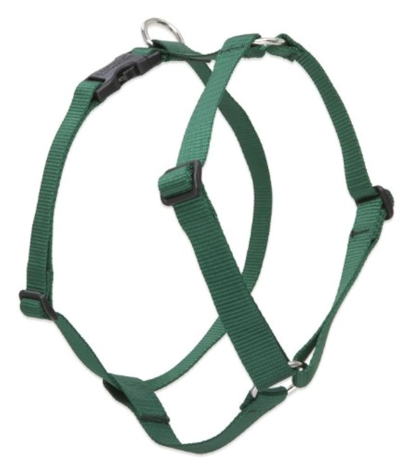 Lupinepet Basics 1' Green 24-38' Adjustable Roman Dog Harness For Large Dogs
