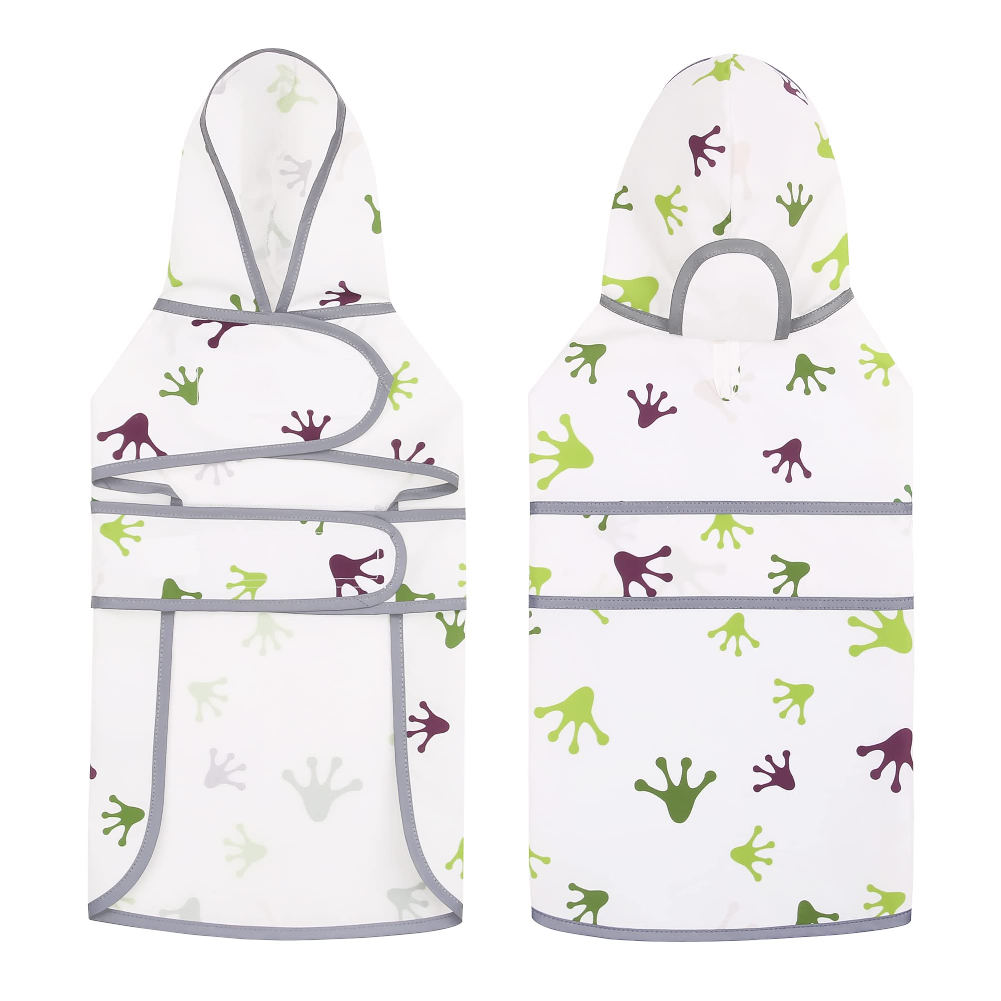 Dogs Raincoat With Hood And Leash Hole, Waterproof Dog Rain Jacket Medium Size, Reflective Dog Raincoats For Medium Dogs