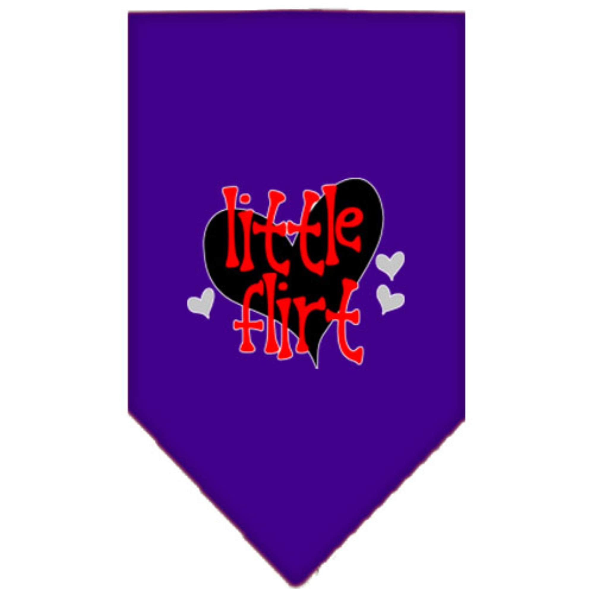 Mirage Pet Product Little Flirt Screen Print Bandana Purple Small