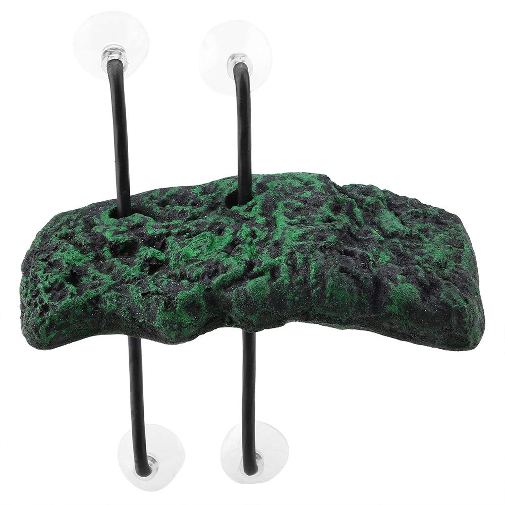 Tnfeeon Reptile Floating, Basking Stage Floating Island with Sucker Aquarium Accessory for Amphius Animals(Large)