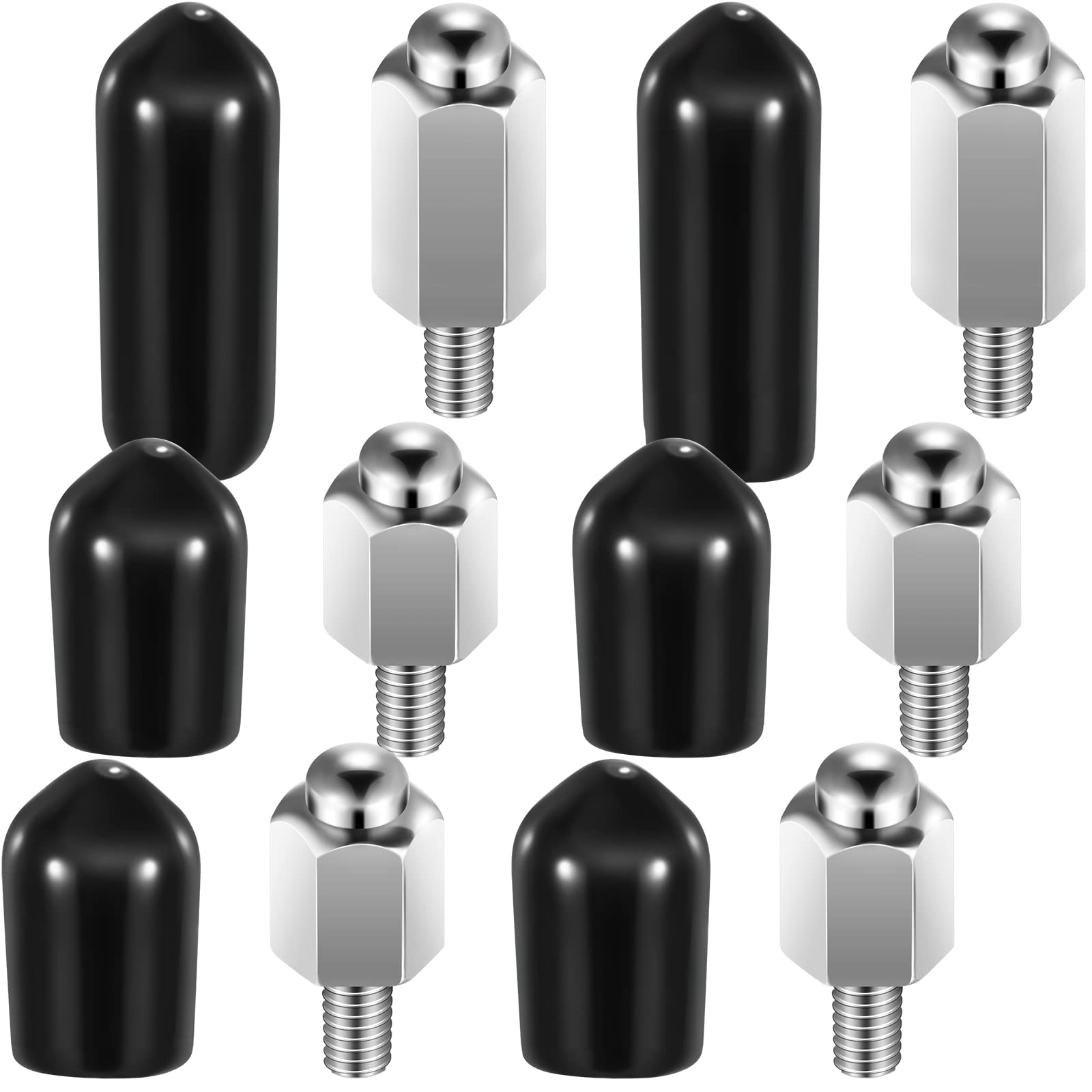 12 Pcs Extra Contact Points Replacement Part for Dog Training Collars Pet Shock Collar Replacement Prongs with Conductive Rubber