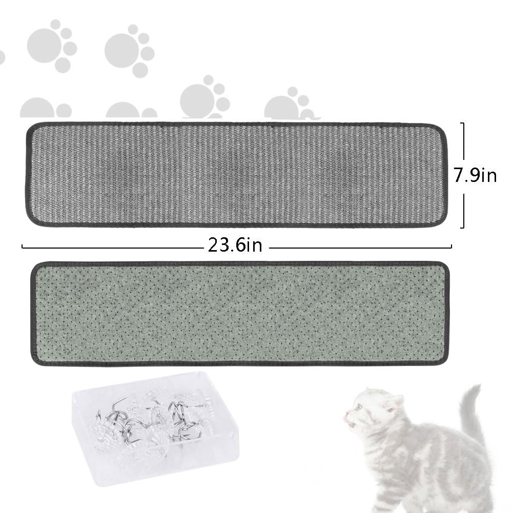 Cat Scratching Pad Natural Sisal Sofa Corner Furniture Protector Scratching Mat Cat Scratch Pads Couch Corner Protecting Furniture Anti-Slip Sisal Cat Repellent Mat For Sofa Bed Chair Desk Legs