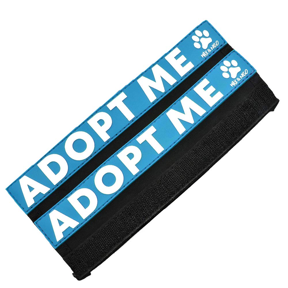 Max and Neo Leash Sleeves Adopt ME - We Donate 1 for 1 to Dog Rescues for Every Product Sold (Blue/Single)