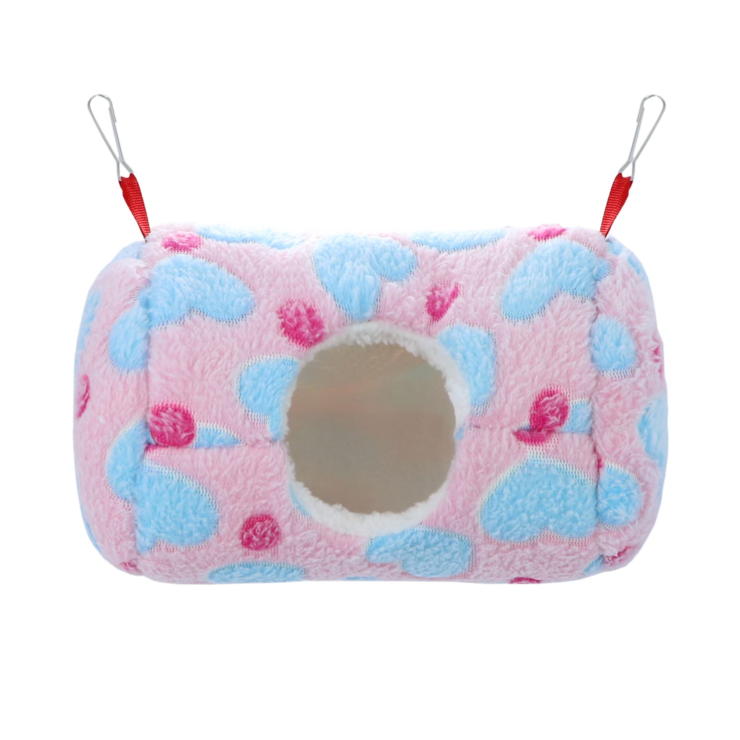 Wontee Hamster Hammock Warm Bed House Small Animal Hideout For Hamsters Gerbil Young Rat Mouse (Pink)