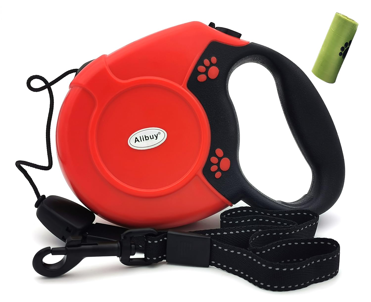Retractable Dog Leash 26Ft 360° Tangle-Free Walking Pet Leashes With Non-Slip Handle For Small Medium Large Dogs,Up To 110 Lbs Red