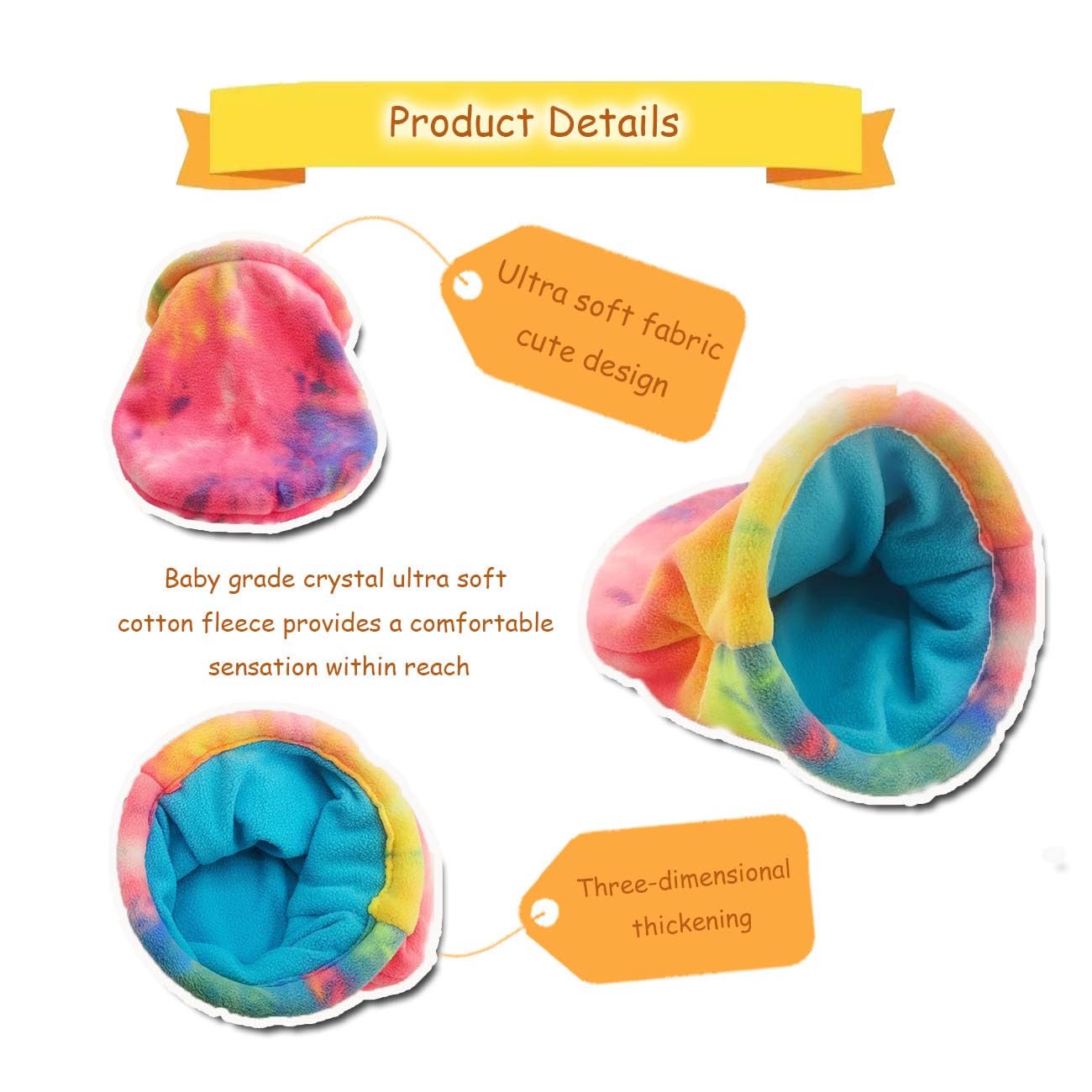 Zbjbinch Guinea Pig Hideout, Soft Fleece Rabbit Snuggle Sack, Small Animal House Ferret Cozy Cave Hamster Sleeping Bag For Small