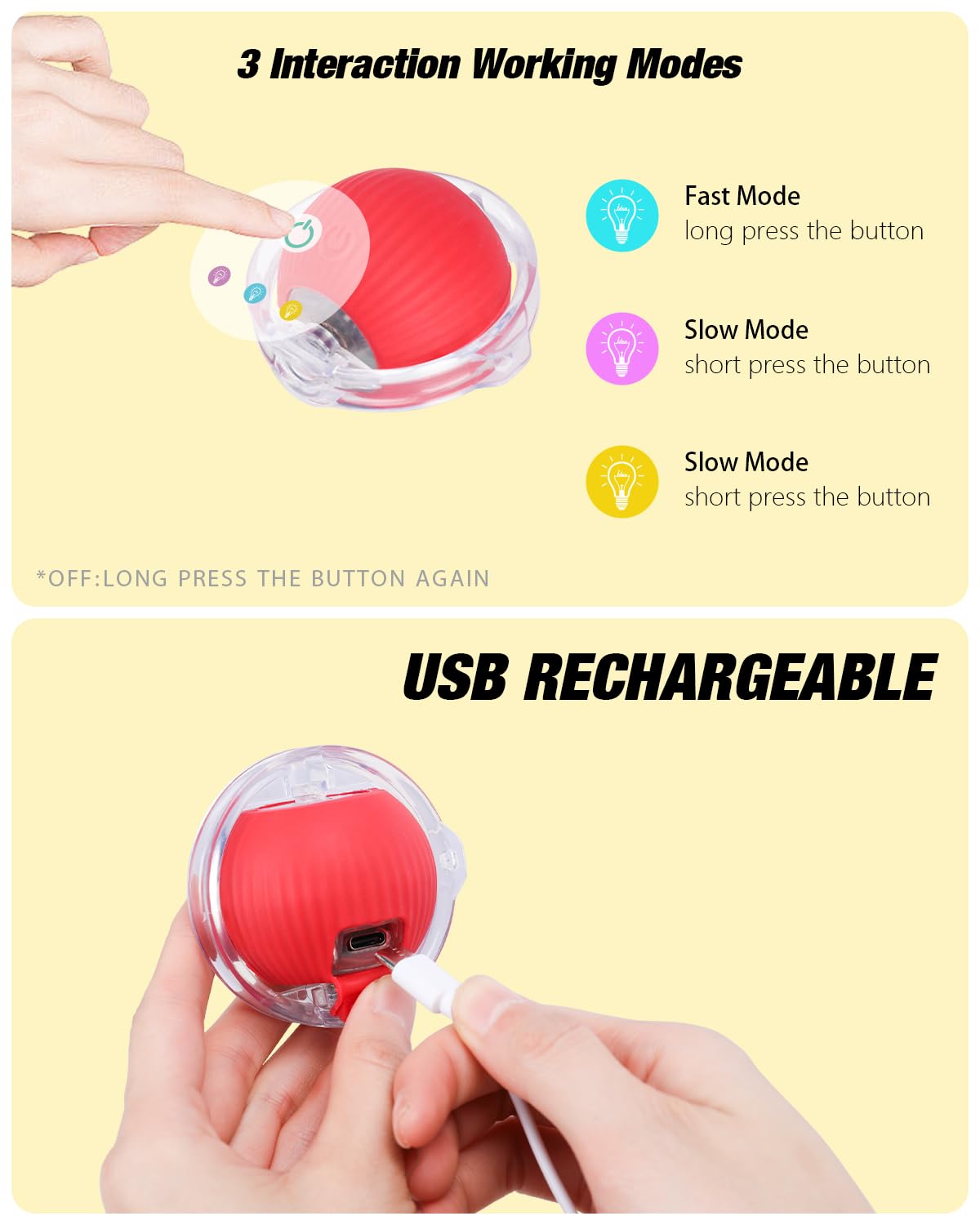 Bdor Interactive Cat Toys Ball, Automatic Hide And Seek Toy In Pouch, Motion Activated Ball For Indoor Cats, Cat Puzzle Toy, Thr