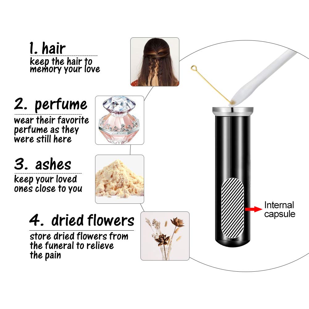 Dletay Cylinder Cremation Jewelry Urn Necklace For Ashes Memorial Ashes Necklace With Angel Wing Charm Memorial Keepsake For Pet Human-I Still Need You Close To Me