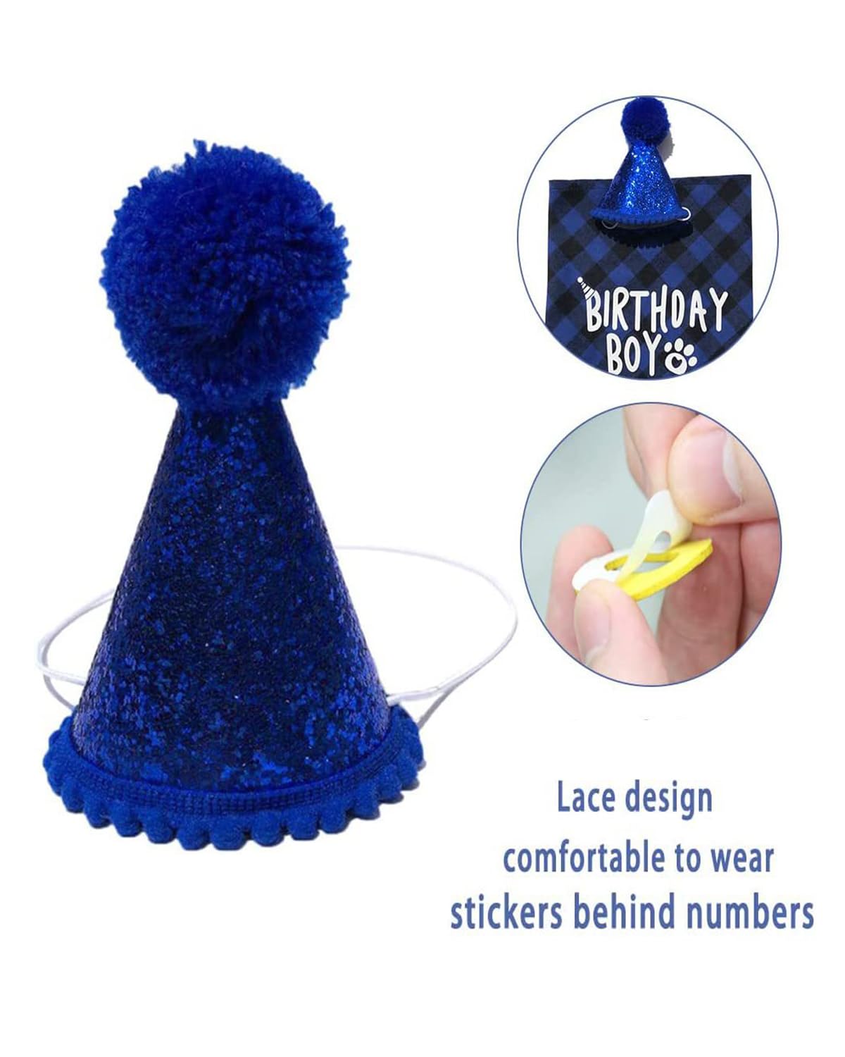 Dog Birthday Party Supplies,Birthdays Girl Dogs Bandana,Dog Birthday Scarf Hat With Numbers Fits Dogs With Neck Circumference Le