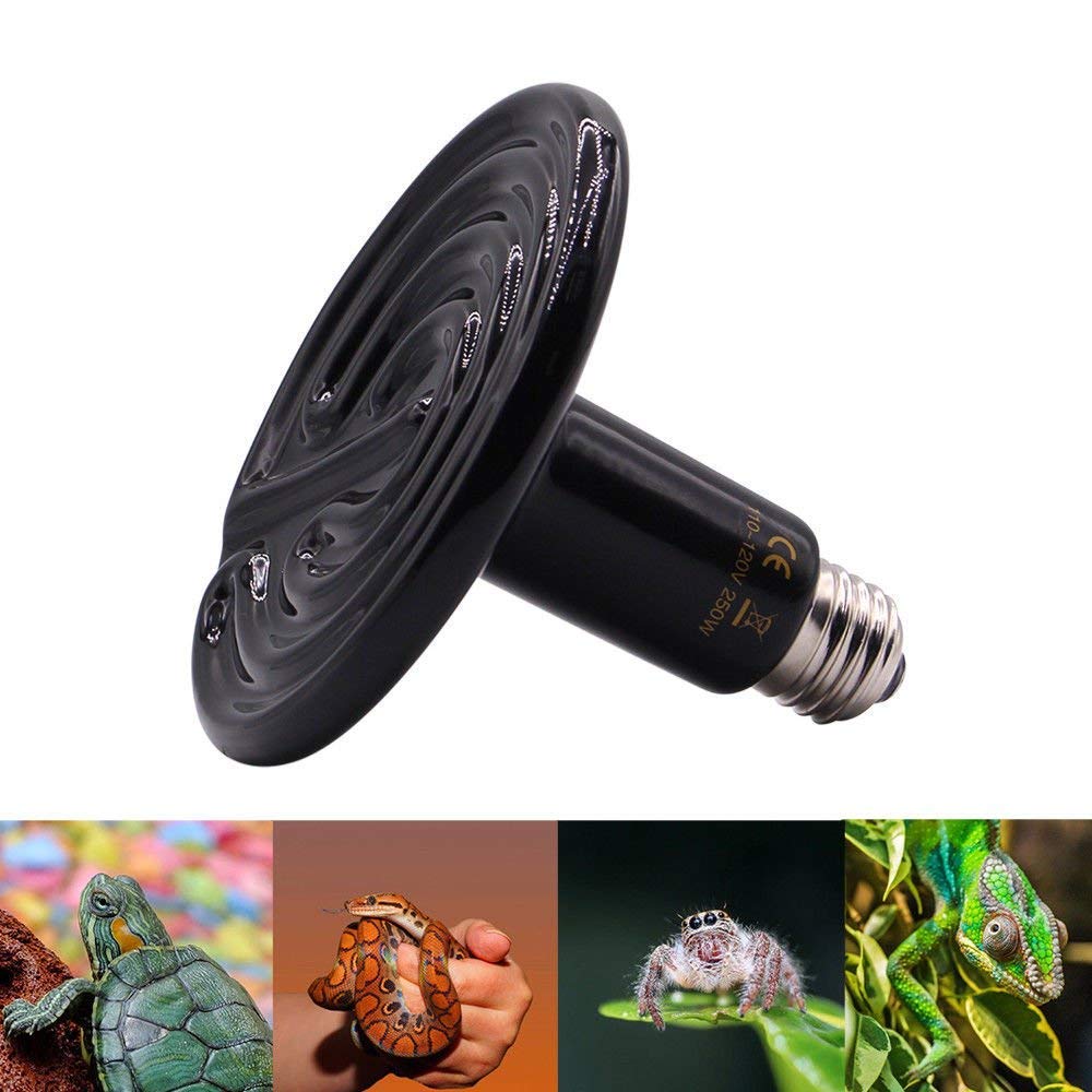 Forfuture-Go 250W Reptile Heat Lamp Pet Infrared Ceramic Heater Emitter Appliances Lamp