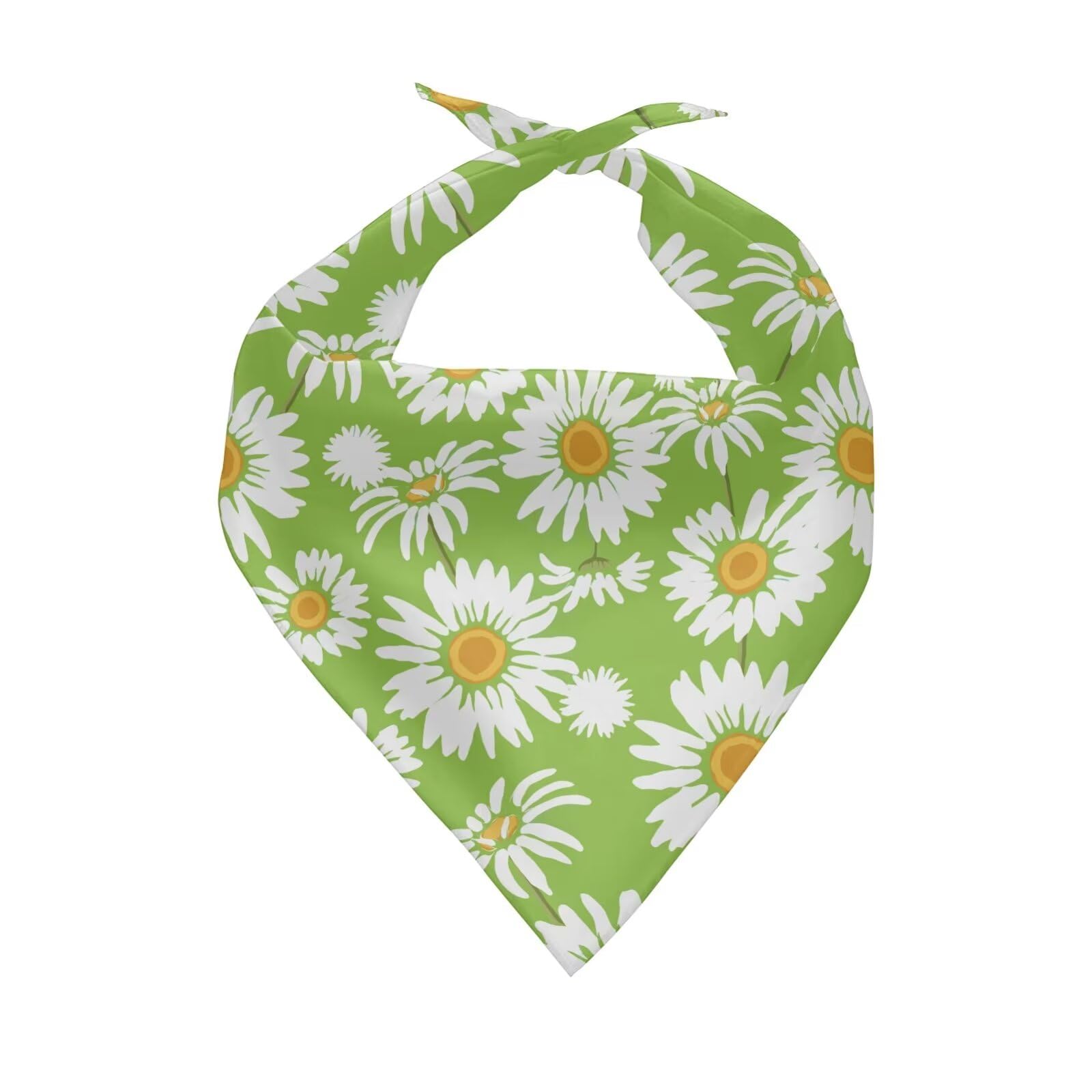 Jeiento Daisy Flower Bandana For Small Medium Large Dogs, Cat Dog Kerchief Dog Triangle Bibs Scarf For Girl,Puppy Kerchief Acces