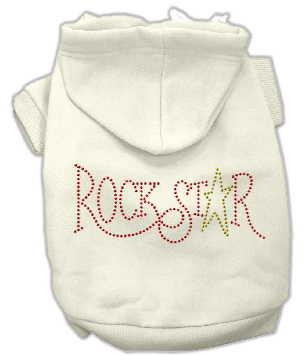 Mirage Pet Products Rock Star Rhinestone Hoodies, Size 12, Pink