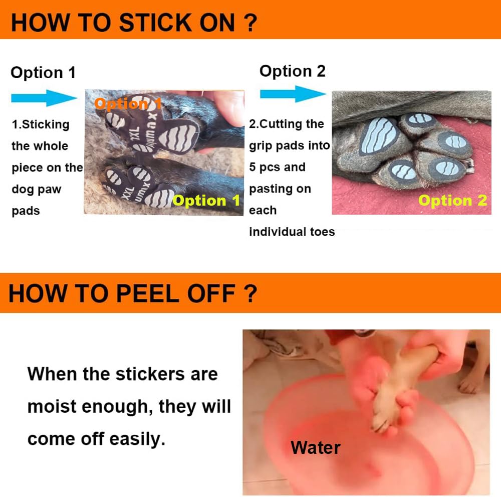 Aqumax Dog Paw Protector Non-Slip Gripper Traction Pads,Walk Assistant For Senior Dogs,Foot Stickers For Hardwood Floors,Dog Sho