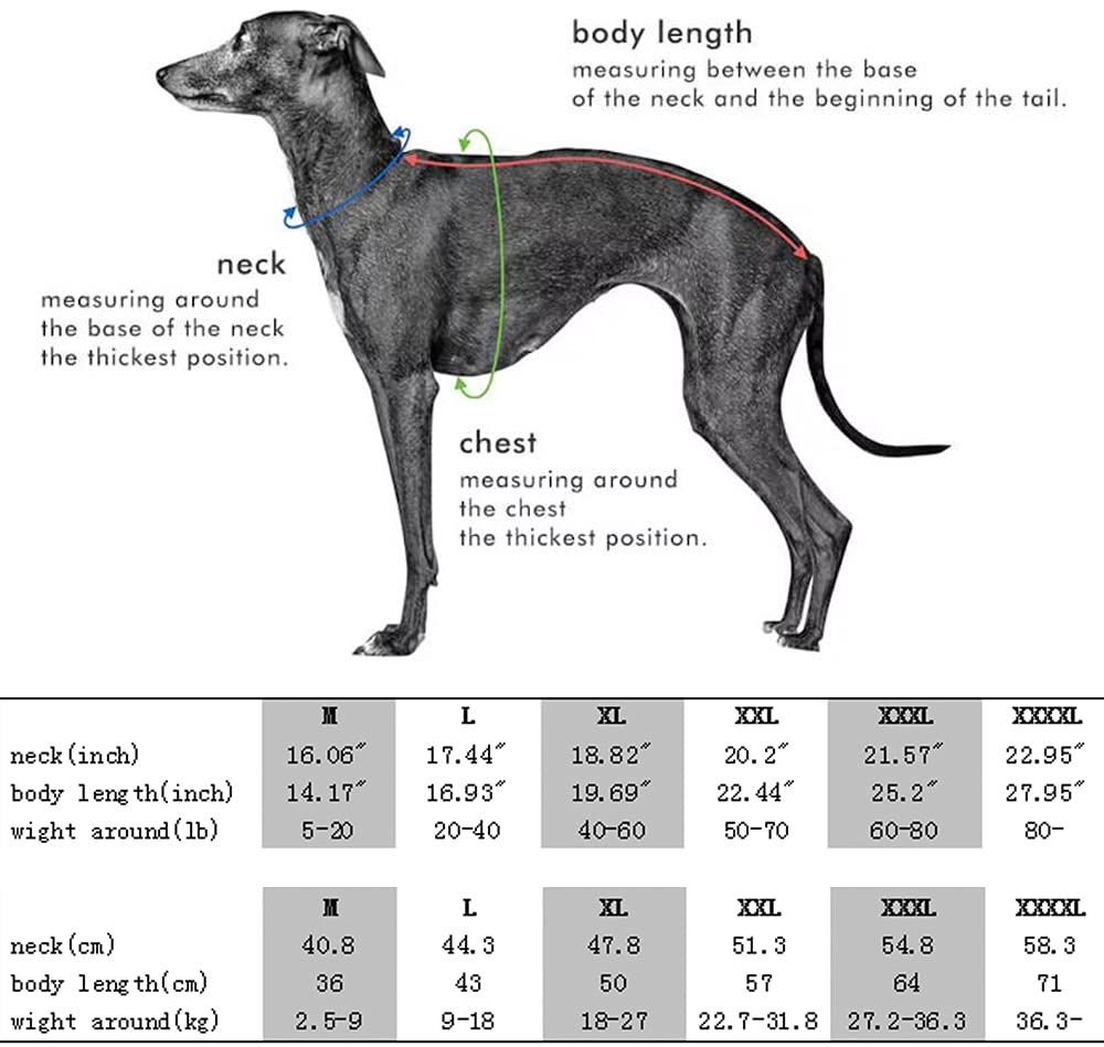 Cnkwei Dog Pajamas Medium Large Dog Paw Printed Greyhound Pajamas Jumpsuit Bodysuit -Like New