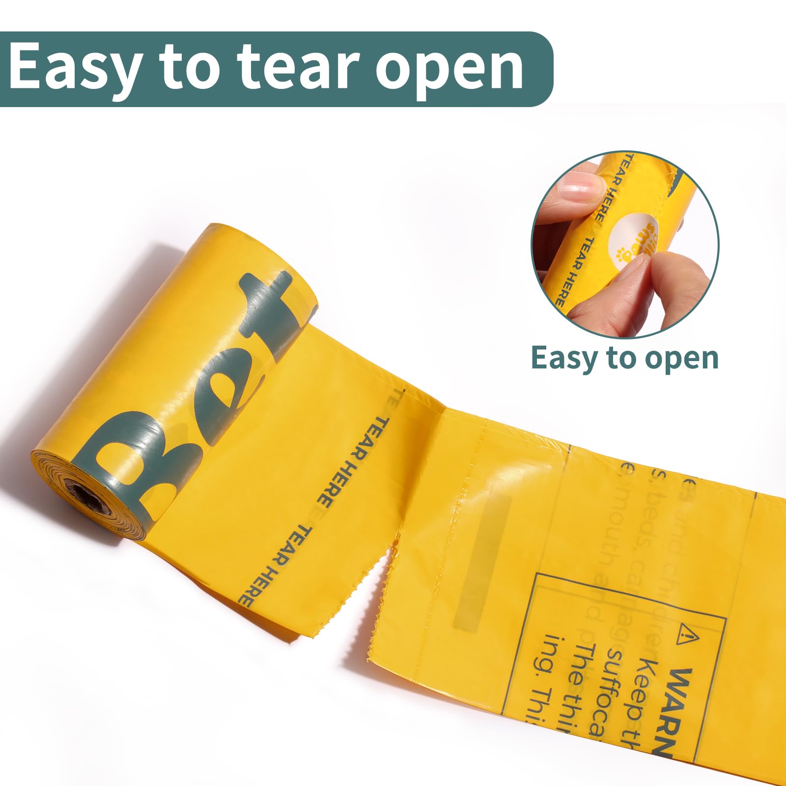 Dog Poop Bags Rolls Cornstarch Based Thickened Leak Proof Dog Waste Bags -270 Count 18 Rolls - Doggie Poop Bag for Puppy and Big