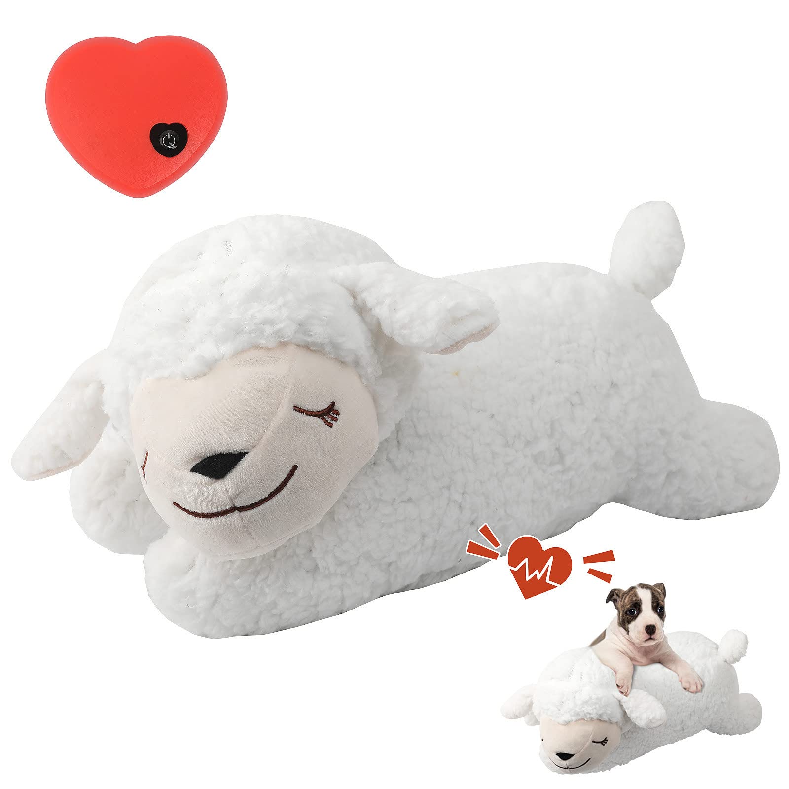 Heartbeat Puppy for Dogs,Heartbeat Dog Toy Anxiety Relief for Puppy Heartbeat Toy Sleep Aid,Stuffed Animal Toys with Heartbeat f