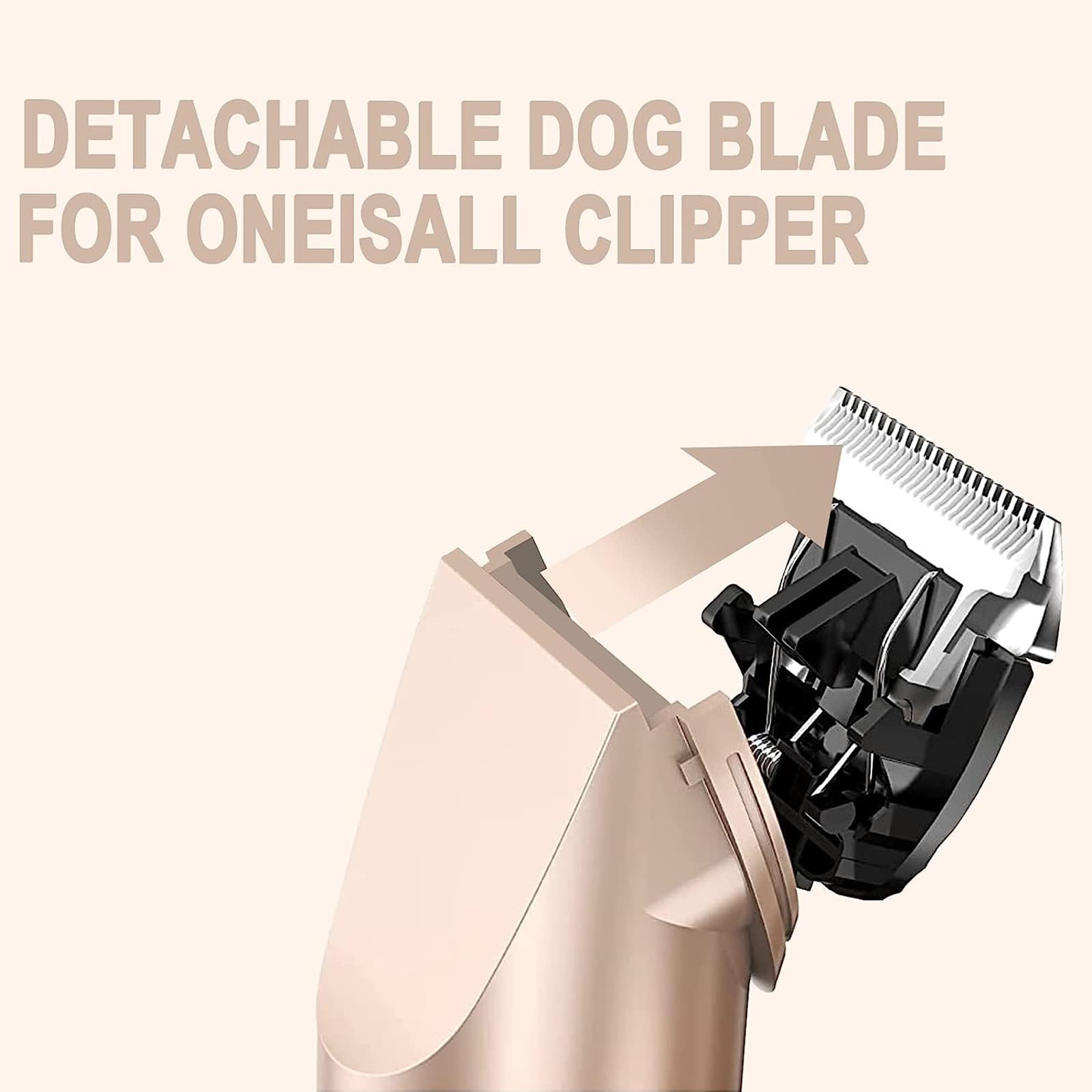 Dodaer Replacement Blade Set Compatible With Oneisall Low Noise Dog Clippers,Cut Length To 0.5Mm/3Mm/6Mm,3 Count