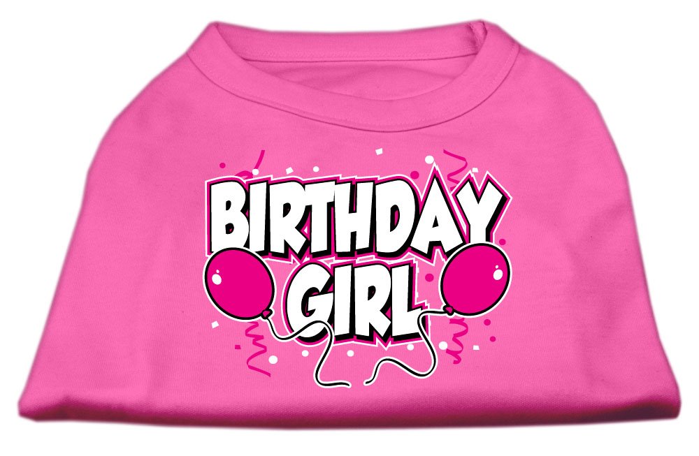 Pet Dog & Cat Shirt Screen Printed, 'Birthday Girl' Bright Pink 2Xl (20-25 Lbs.)