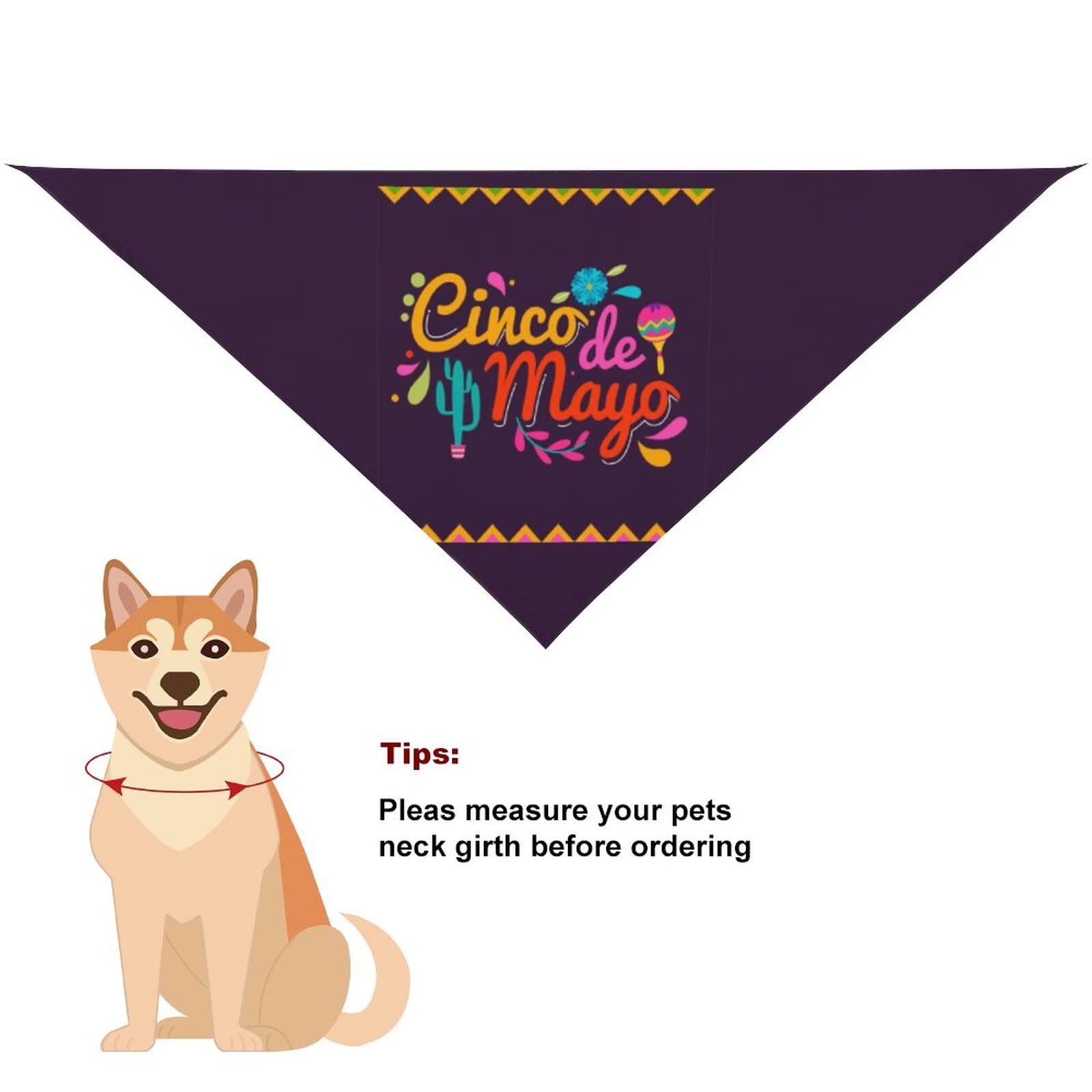 Cinco De Mayo Mexican Fiesta 2023 Dog Bandanas Pets Kerchief Reversible Triangle Bibs Scarf Outfits Accessories For Small To Lar