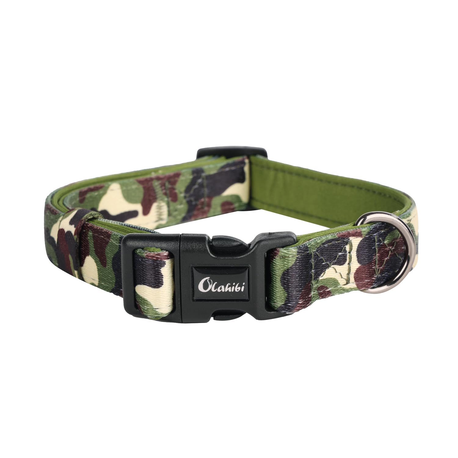 Olahibi Neoprene Padded Dog Collar, Soft And Comfortable, Flag Pattern, For Medium Dogs.(Medium, American Flag)