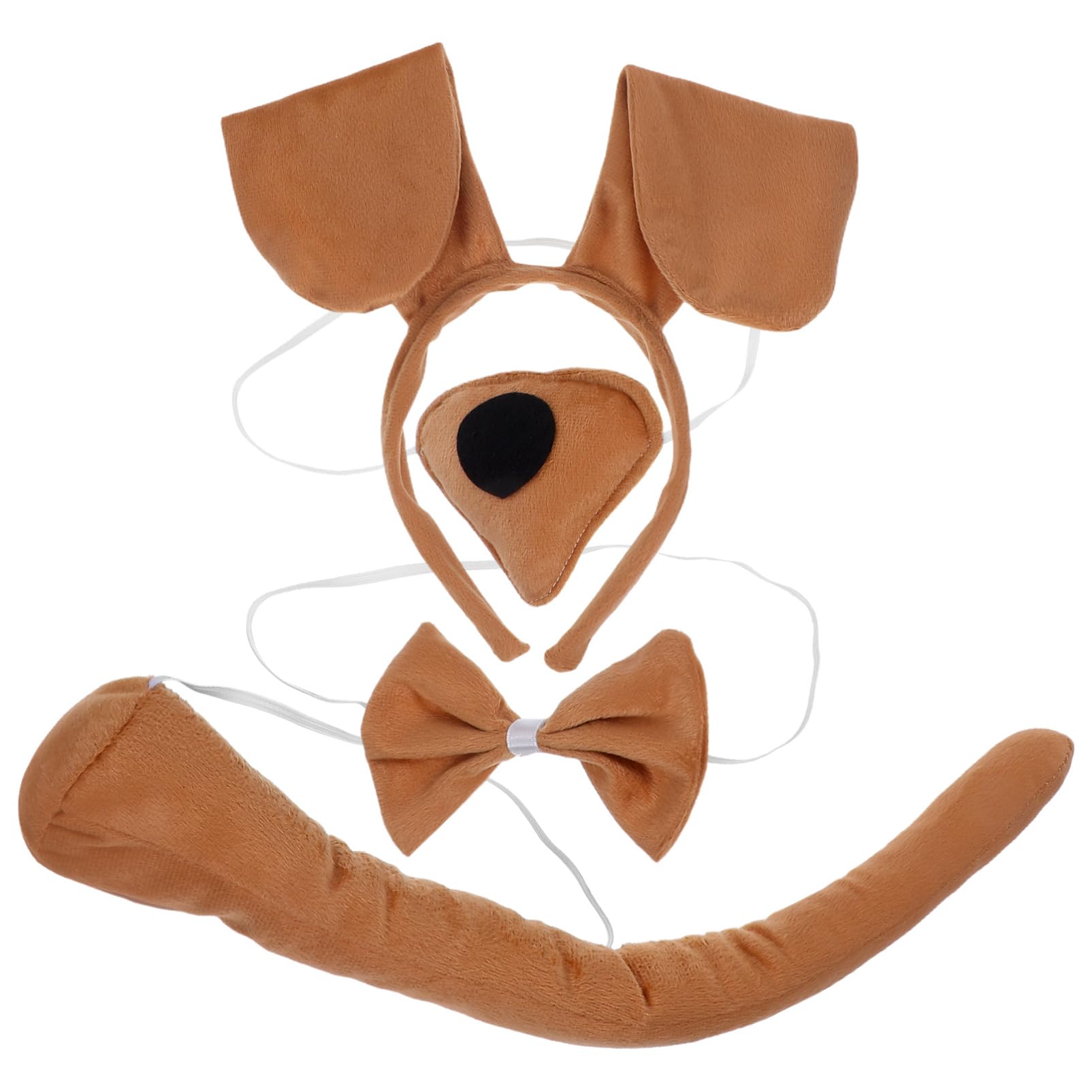 JOINPAYA Puppy Dog Costume Set: Dog Ears Headband Bowtie Nose Tail Animal Costume Accessories for Halloween Cosplay Dress Up Par
