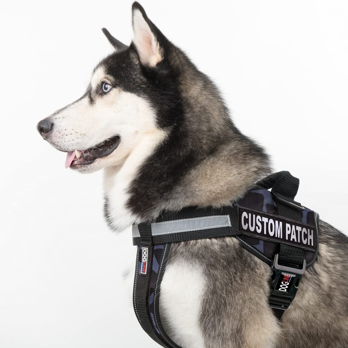 Dogline Custom Reflective Patch For Vest Harness Or Collar Customizable Text Personalized Patches With Hook Backing Name Service Dog In Training Emotional Support 1 Patch - 1' X 2.75'