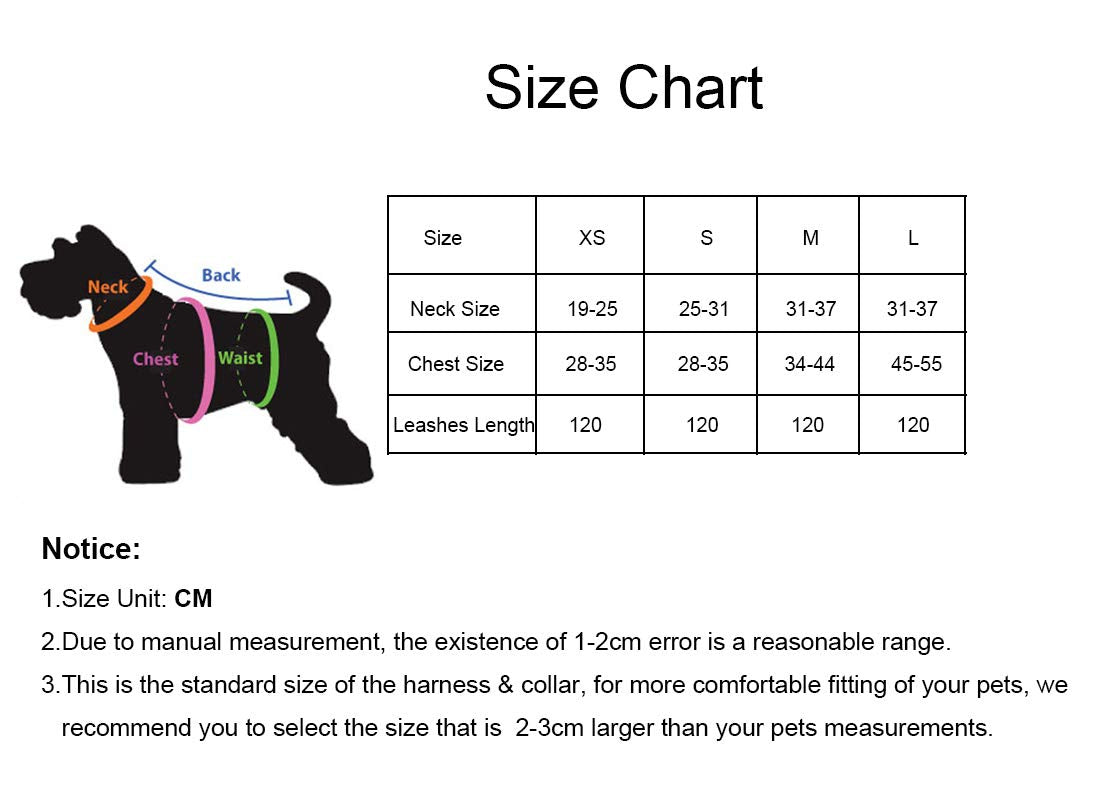 Newtensina Dog Collars & Harness & Lead Sets Fashion Dog Collar Diamante With Harness & Leashes Comfortable Soft Collar Harness And Leashes Set For Dog - Pink - S