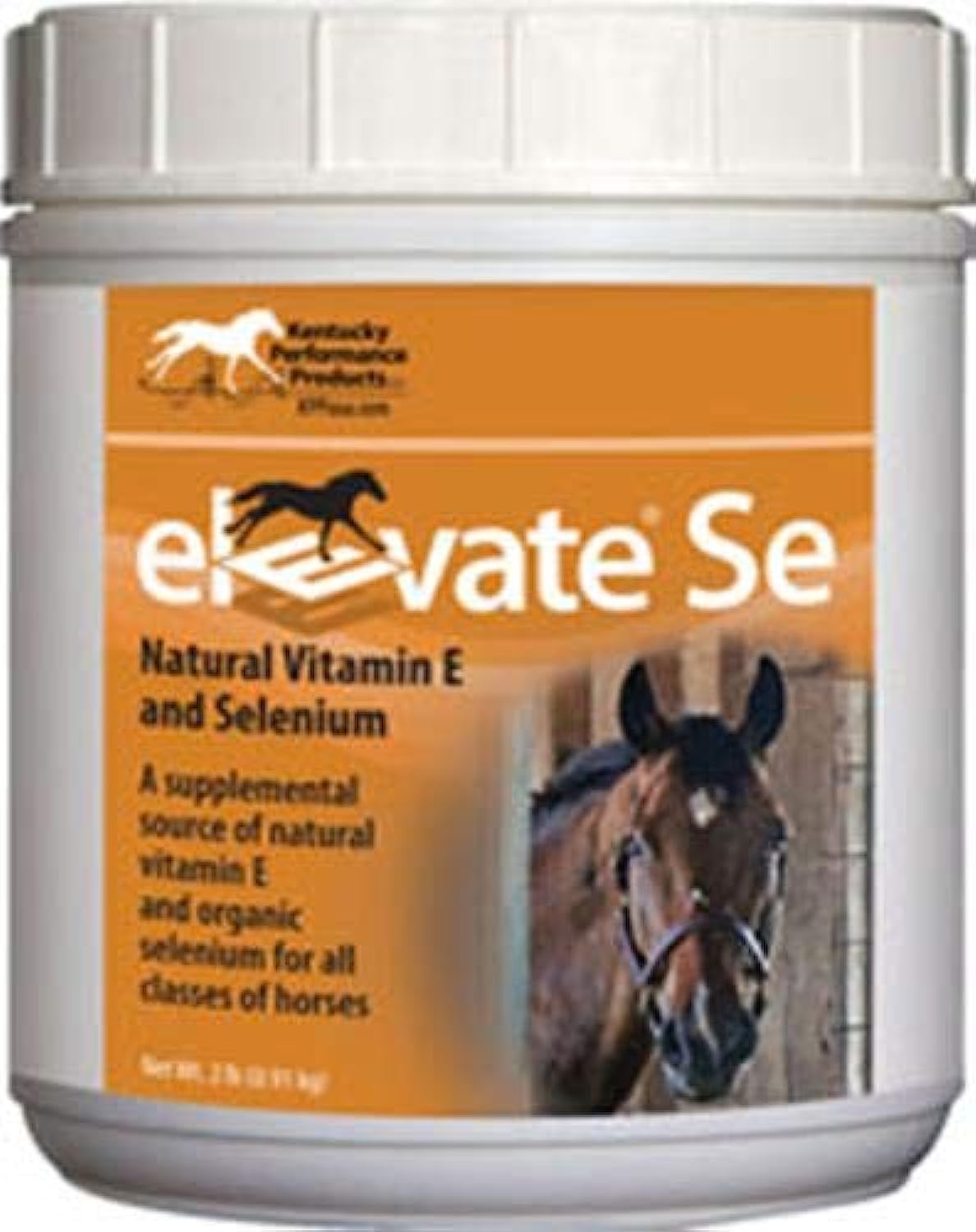 Kentucky Performance Prod Elevate Se Natural Vitamin E and Selenium Powder for Horses, 2 Pound Container