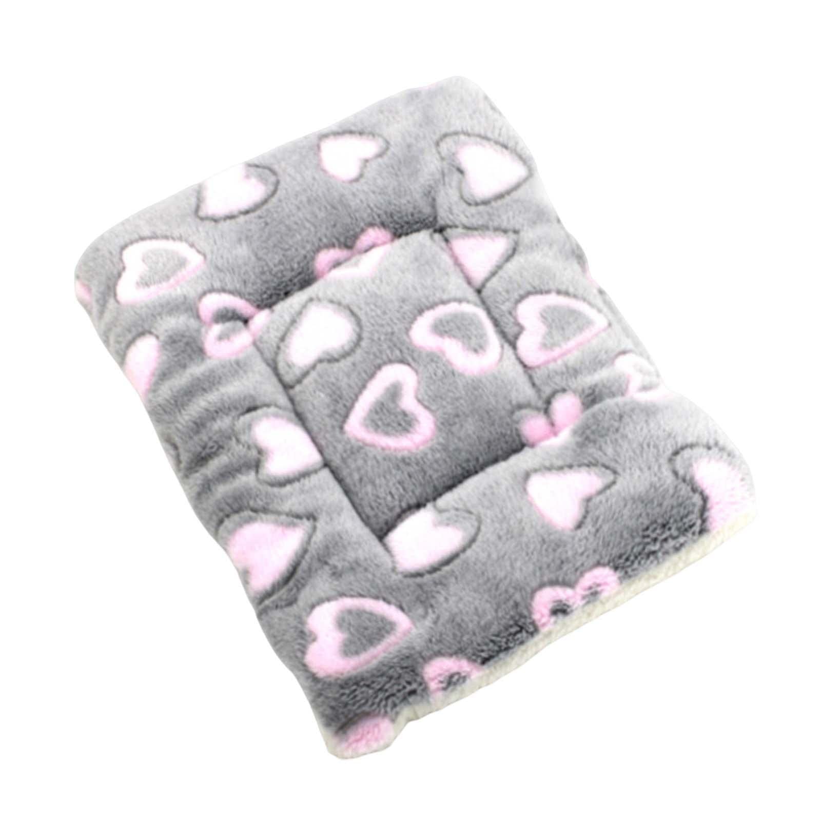 SAZ DEKOR Dog Bed Mat Cat Accessories Washable Short Plush Blanket Cat Bed Mats Gray S