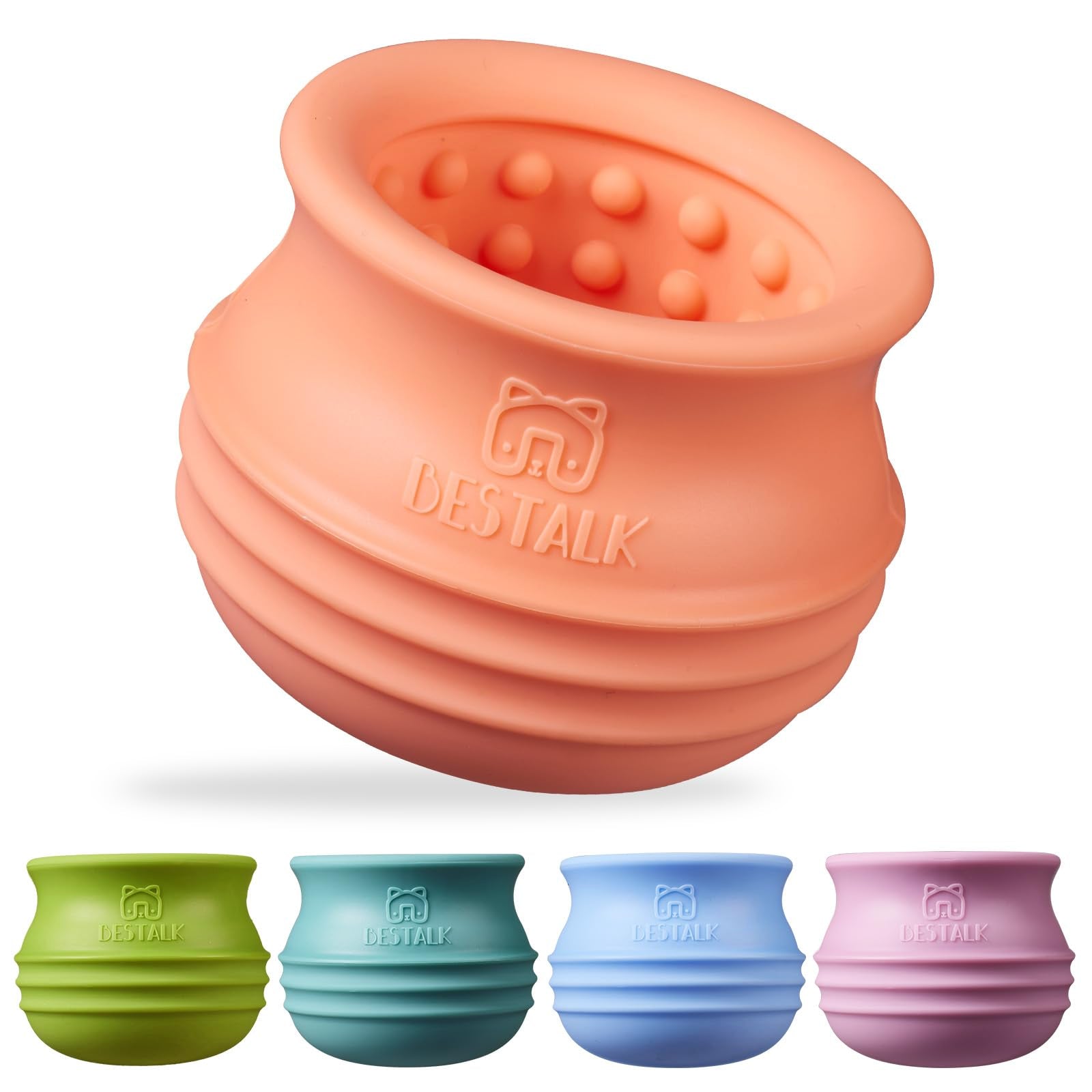 Dog Enrichment Treat Toy, Long-Lasting Wobbly Interactive Freeze Lick Toys for Dogs, Stuffable Puzzle Feeder Toy for Boredom, Si