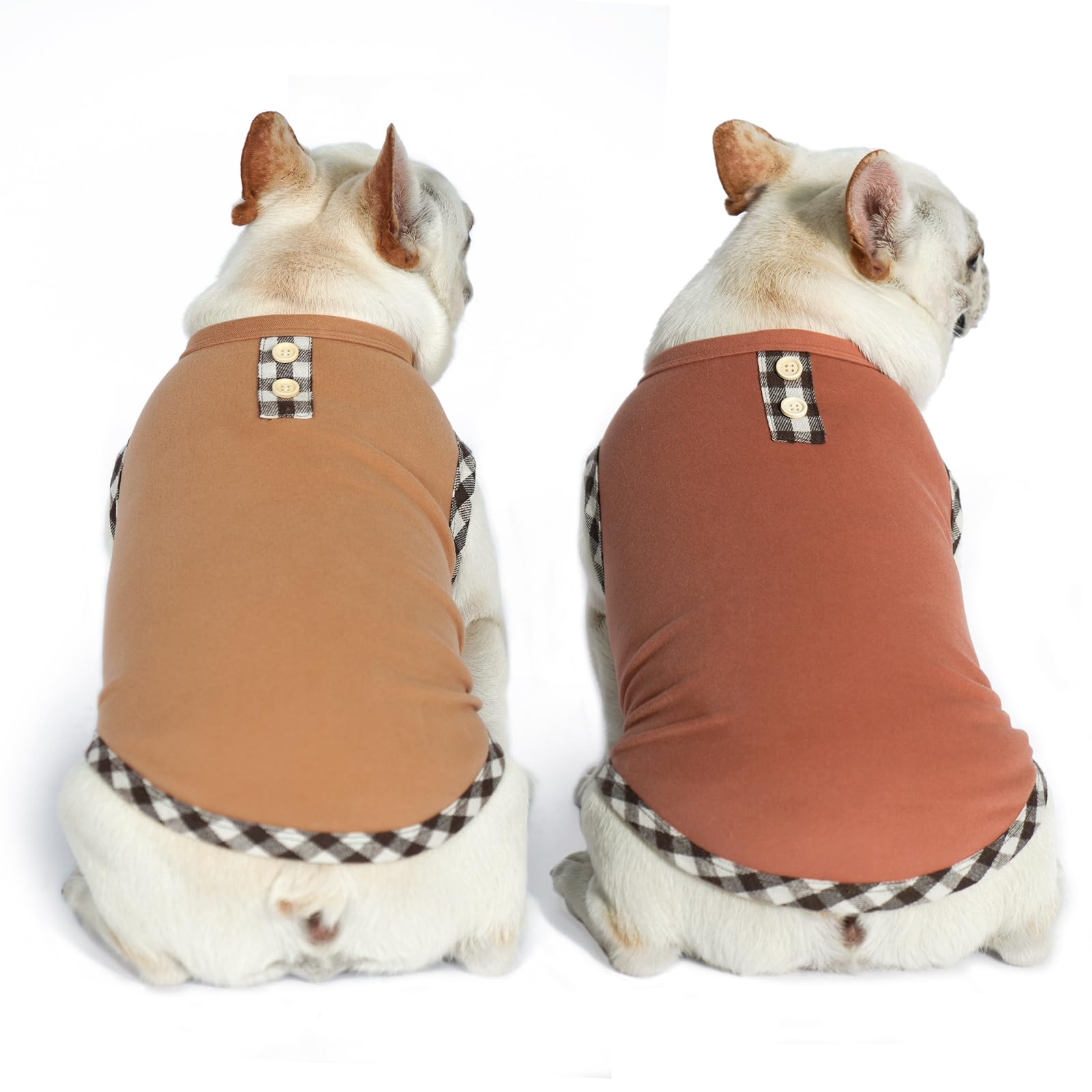 Kyeese 2Pack Dog Shirt Stretchy Dog T Shirt Stretchy Dogs Clothes Vest Soft Fleece Pet Coats Lightweight Pets Sweatshirt Sleevel