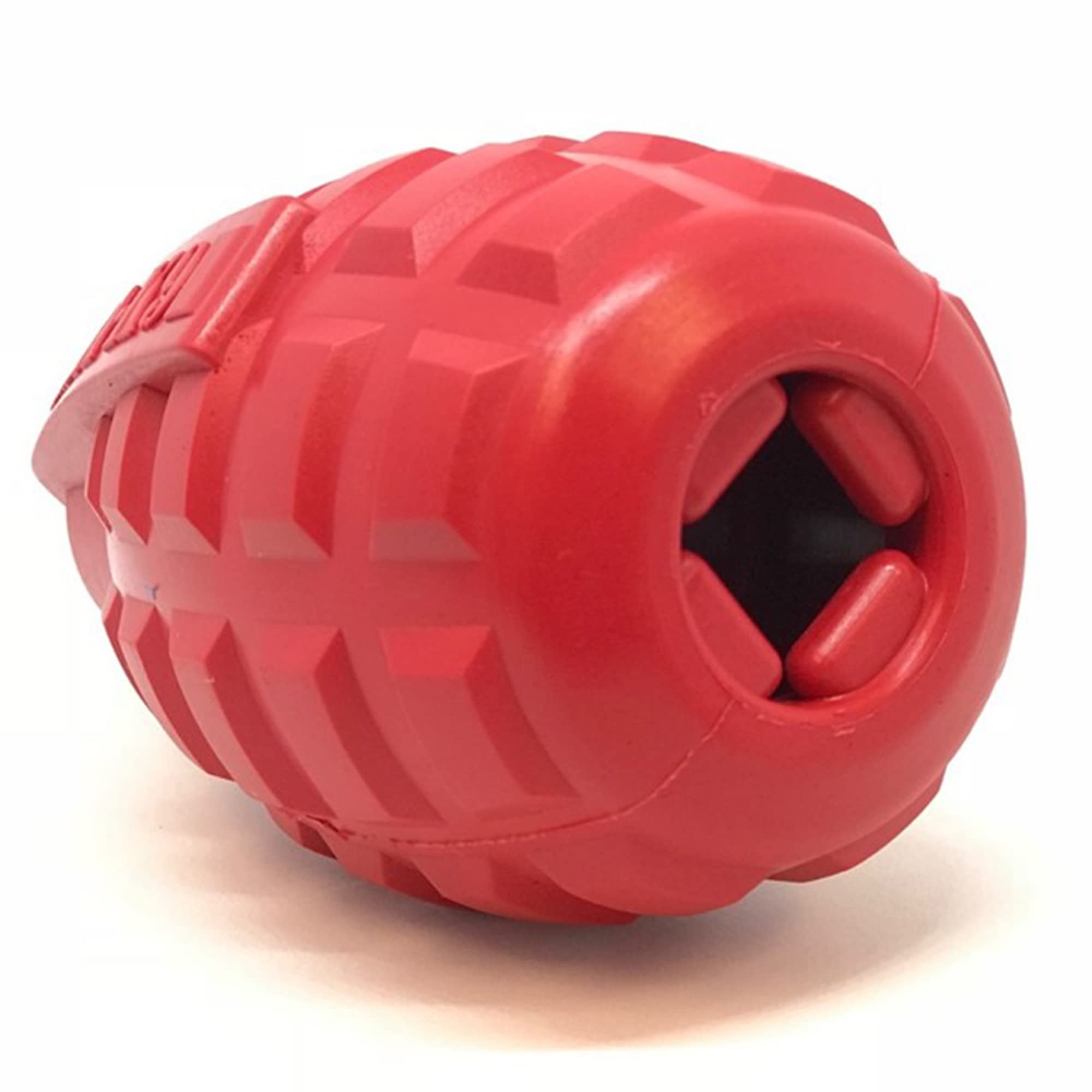 SodaPup USA-K9 Grenade - Durable Dog Treat Dispenser and Chew Toy Made in USA from Non-Toxic, Pet Safe, Food Safe Natural Rubber