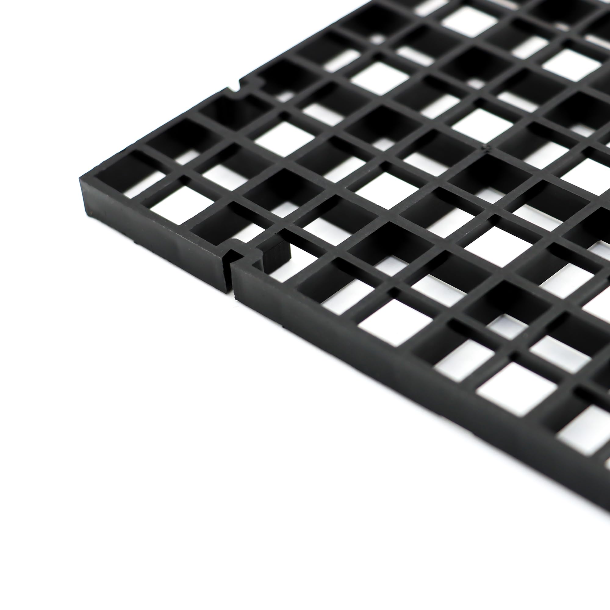 Aquarium Fish Tank Bottom Isolation 8 Pcs, Plastic Egg Crate Grid Divider Tray Egg (L 8pcs Black)