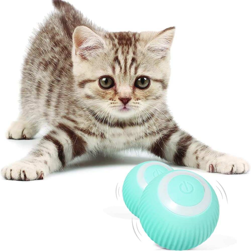 Speedy Panther Quiet Smart Cat Ball Toy Interactive Cat Toys For Indoor Cats Adult Automatic 360 Rotating Kitten Toys With Led S