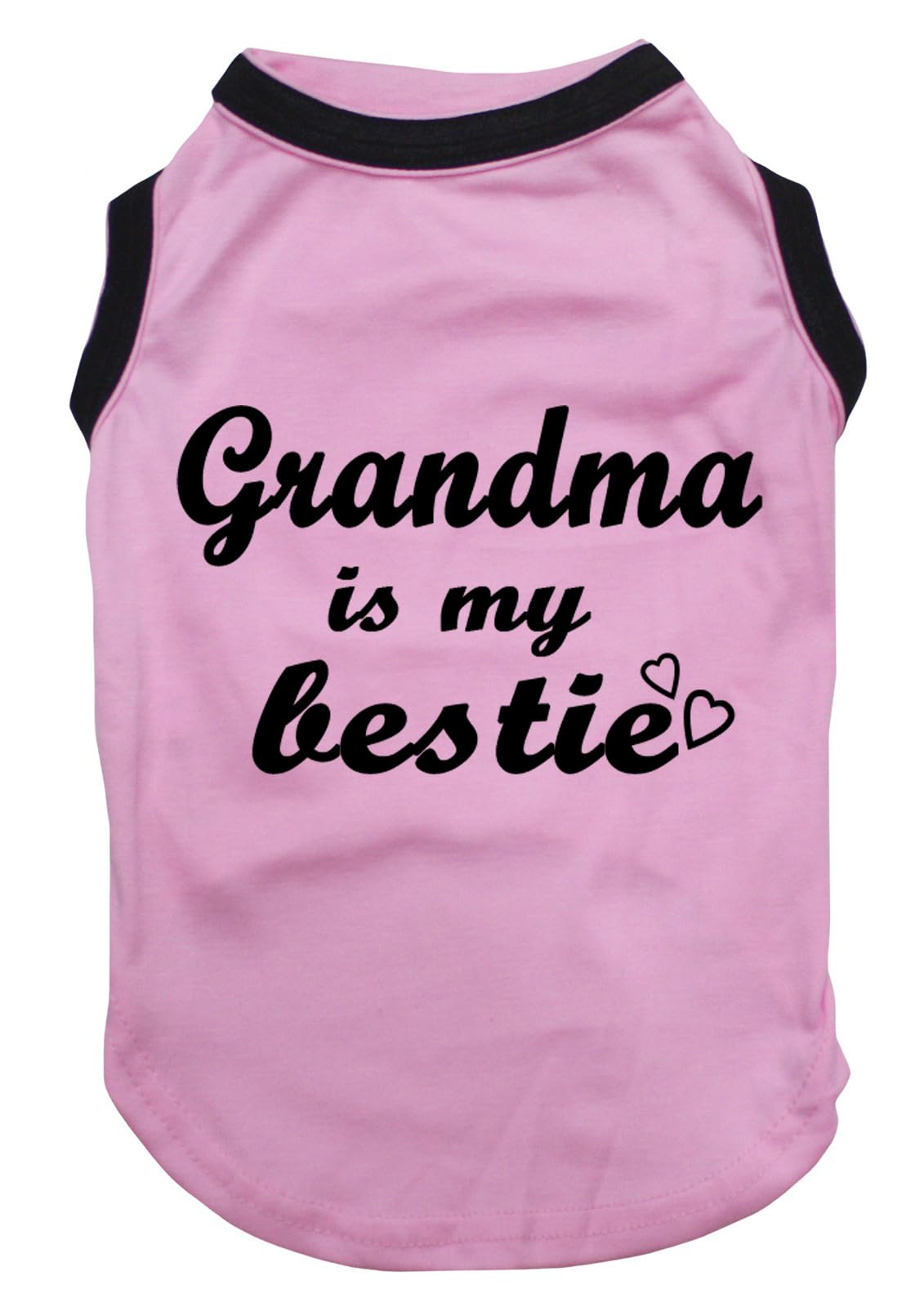 Petitebella Grandma Is My Bestie Puppy Dog Shirt (Pink/Black, Small)