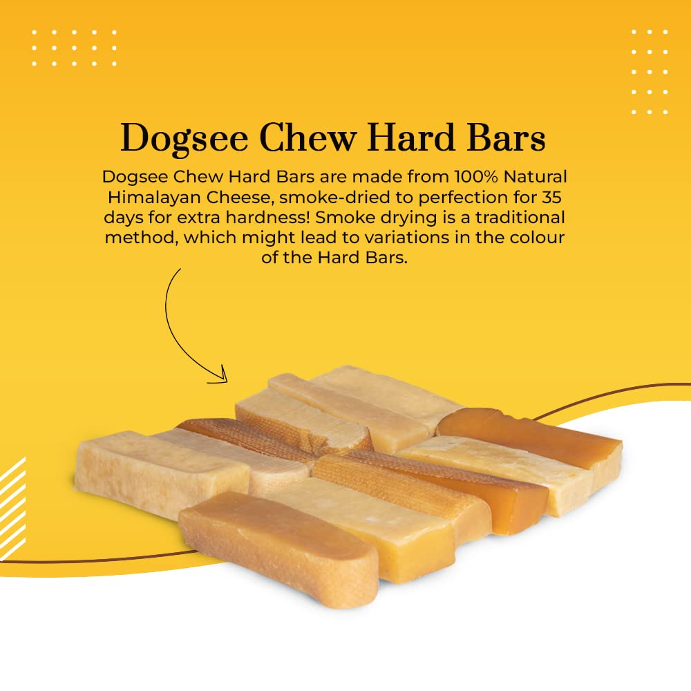 Dogsee Original Himalayan Yak Chews for Dogs 2lb (Medium - 12 Bars) | 100% Natural | Dog Treats Healthy | No Grain, No Gluten |