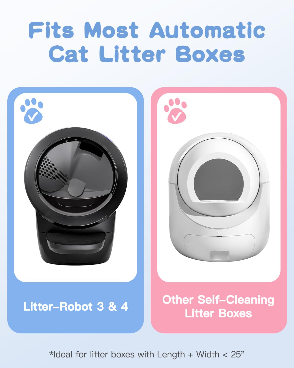 Cat Litter Bags With Drawstring, 80 Count, 26.4''X15.8'' Cat Litter Box Liners For Litter Robot 4/3 & Automatic Cat Litter Boxes