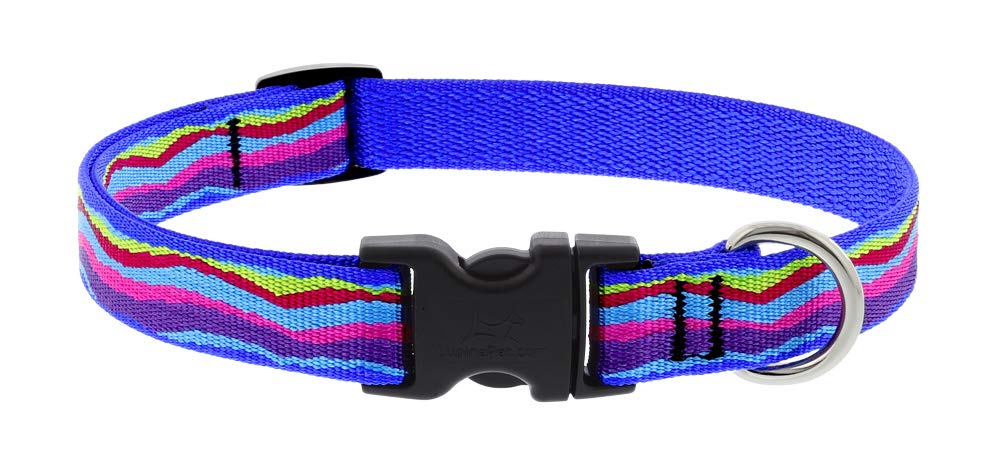 Small Dog Collar by Lupine 3/4" Wide Ripple Creek Design adjusts from 9" to 14"