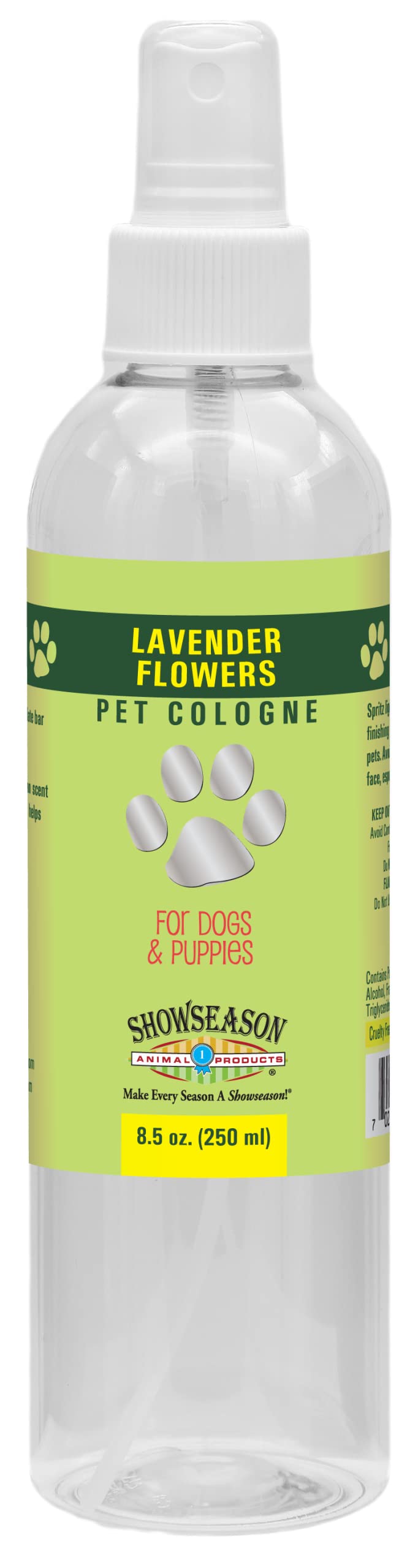 Showseason Lavender Flowers Pet Cologne 8.5 Oz For Dogs | Long-Lasting Odor Eliminator | Cruelty-Free | Paraben-Free | Biodegrad