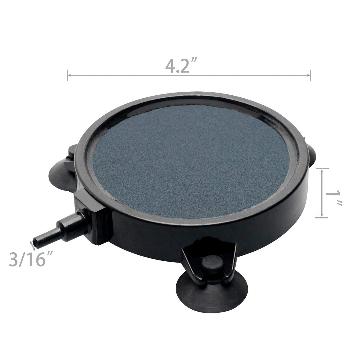 Pinvnby 4.2-Inch Air Stone Disc Bubble Diffuser With Suction Cups For Oxygenation In Fresh/Saltwater Tanks, Ponds, Hydroponic, Aquaponics, And As A Decorative Airstone For Aquariums (2 Pcs)
