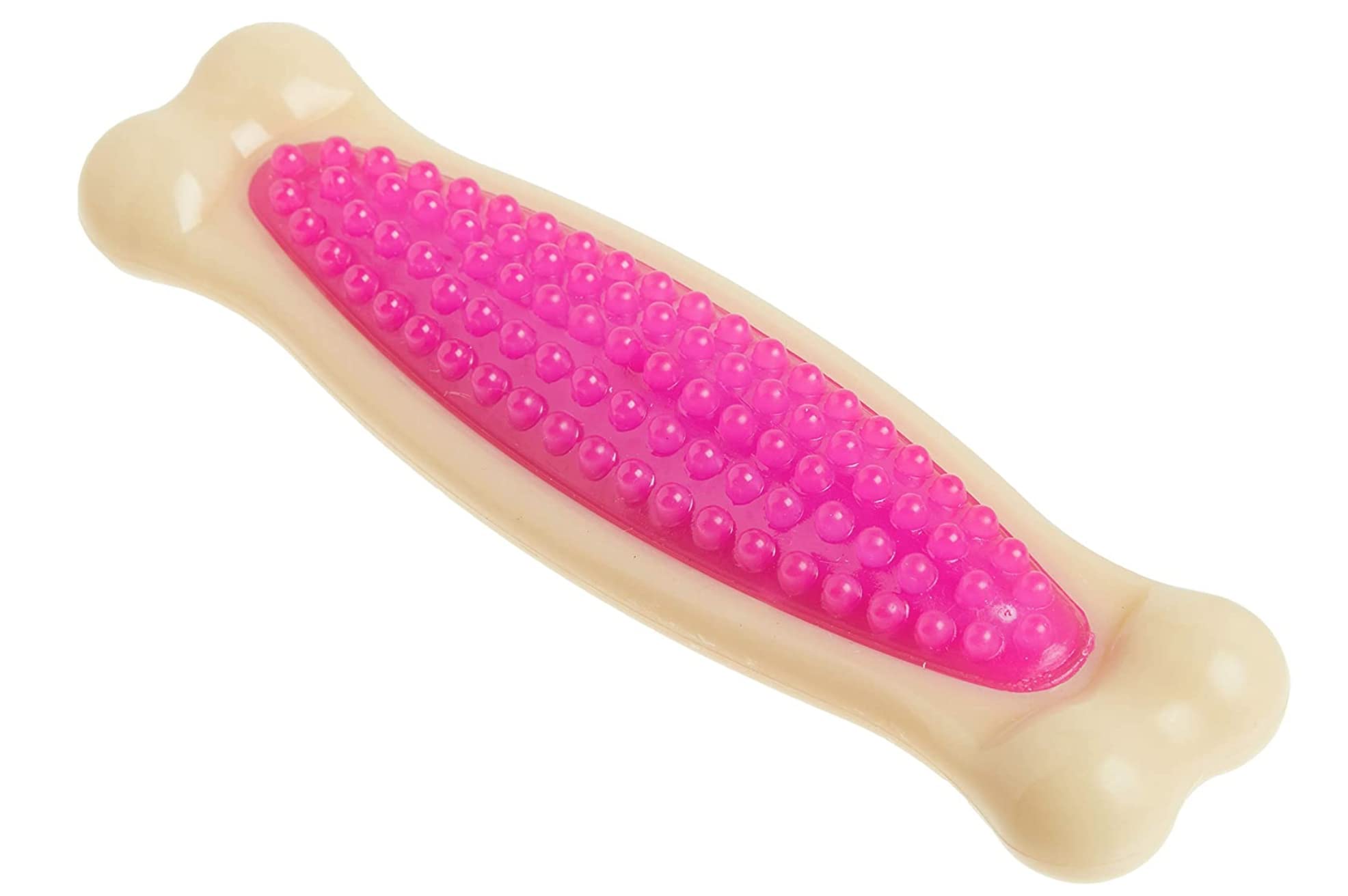 Hartz Chew 'N Clean Tuff Bone Bacon Scented Dental Dog Chew Toy - Large