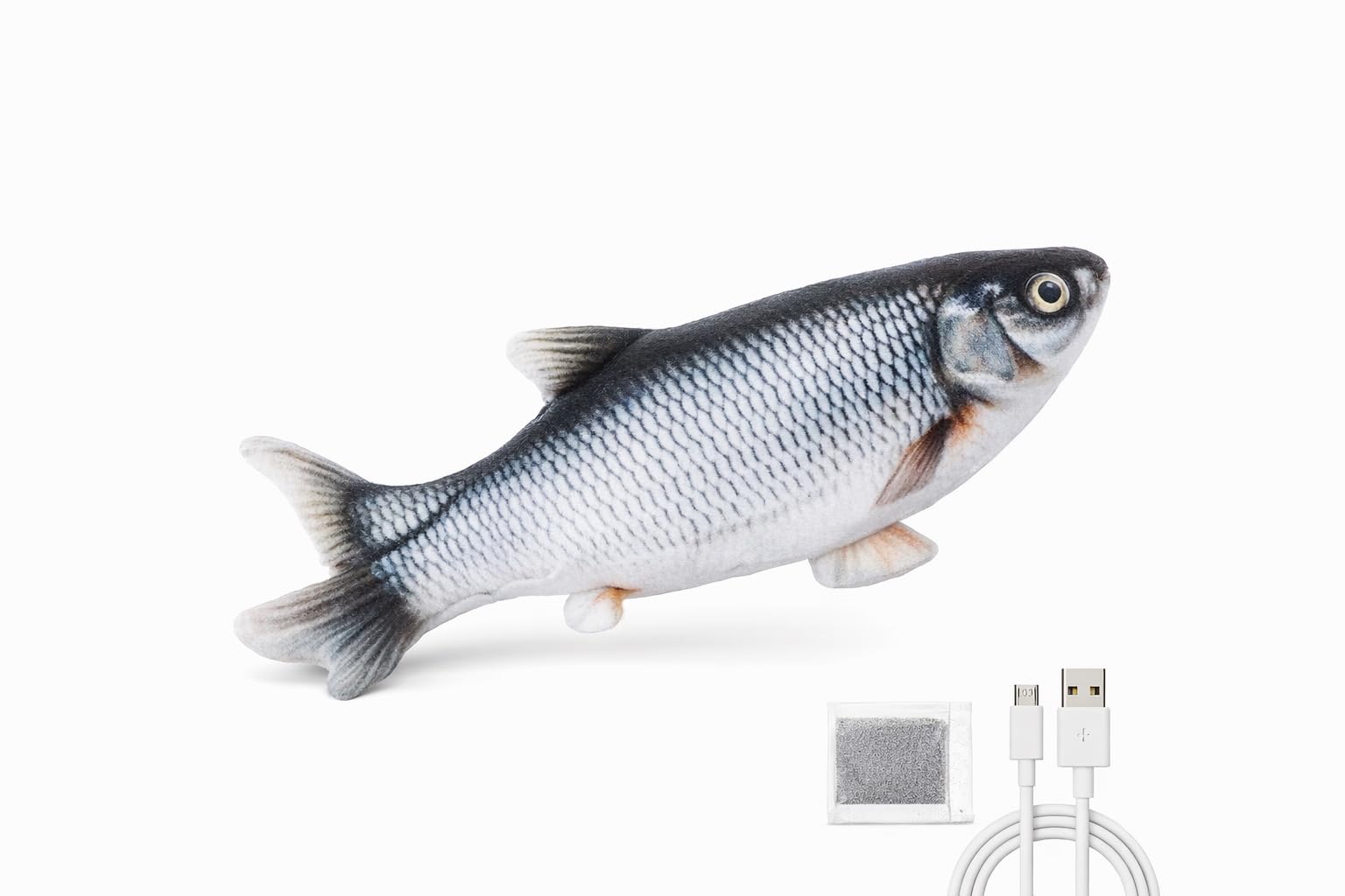 Macushla Floppy Fish Cat Toy With Usb Rechargeable Motion  Interactive Moving Fish Toy For Cats & Small Dogs