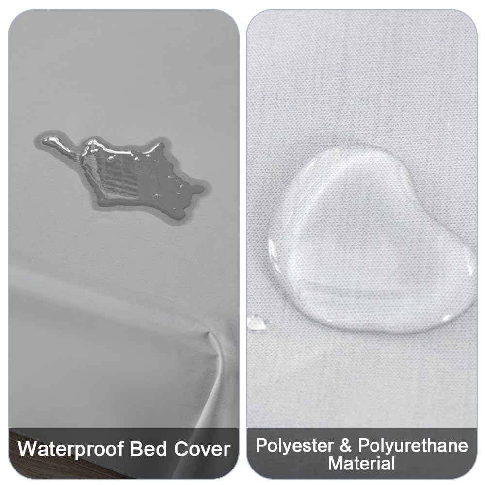 Dujuike Waterproof Bed Cover For Dog And Cats,Pet Hair Resistant Bed Sheet Cover, Protective Bed Liner Cover With 100% Waterproo