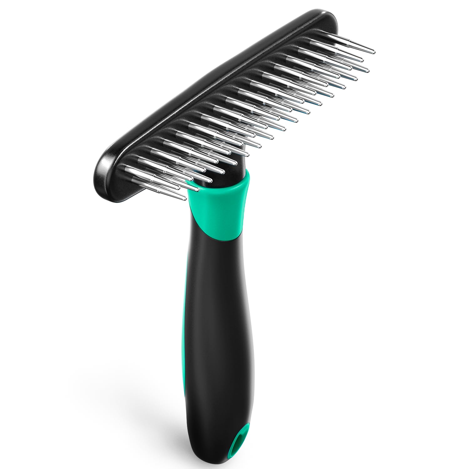 Dogi Deshedding Brush Comb - Undercoat Rake For Dogs, Cats, Short, Long Hair Coats - Double Row Stainless Steel Pins - Reduce Sh