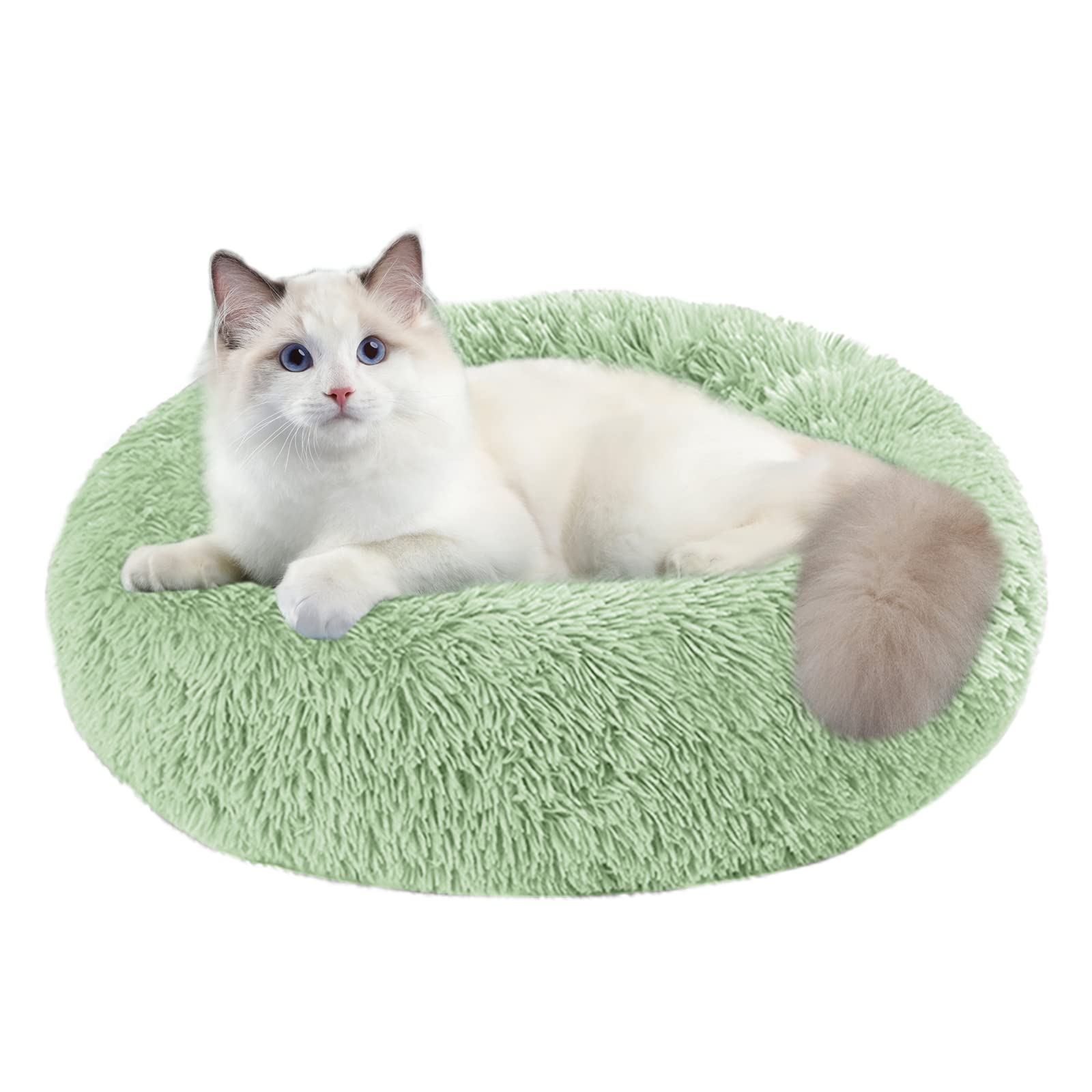 Nisrada Cat Beds For Indoor Cats,20 Inch Dog Bed For Small Melium Large Dogs, Washable-Round Pet Bed For Puppy And Kitten With Slip-Resistant Bottom