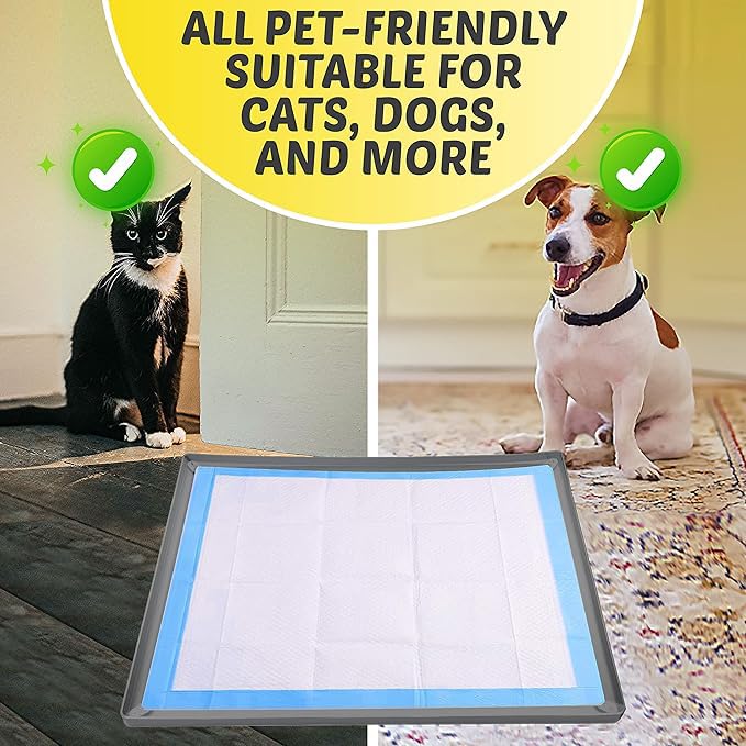 Tidyfriend Dog Pad Holder Tray For 36 X 36 Inches Training Pads - Silicon Wee Wee Holder, No Spill Pee Tray For Dogs - Easy To C