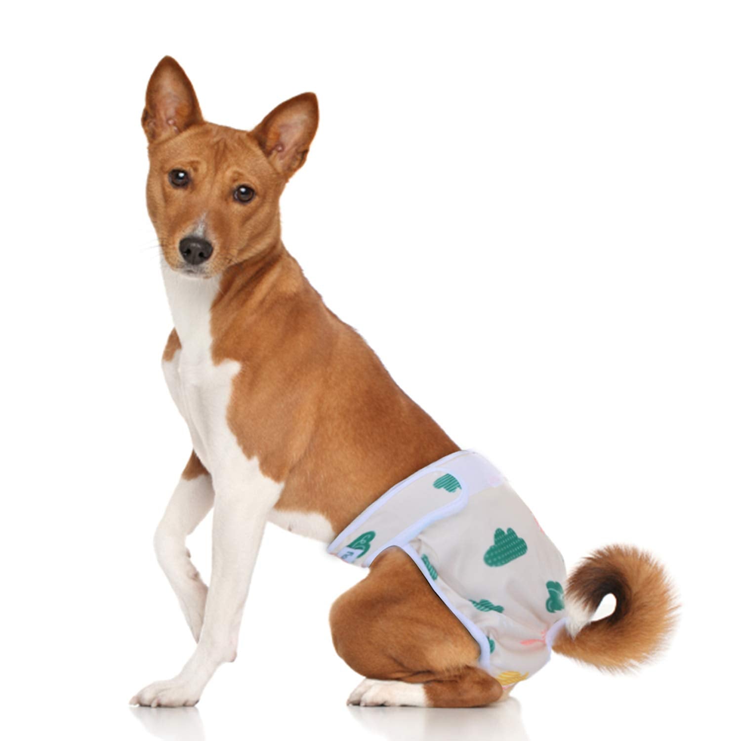 Teamoy Washable Female Dog Diapers (Pack Of 4), Reuable Doggie Diapers Wraps For Female Dogs, L2