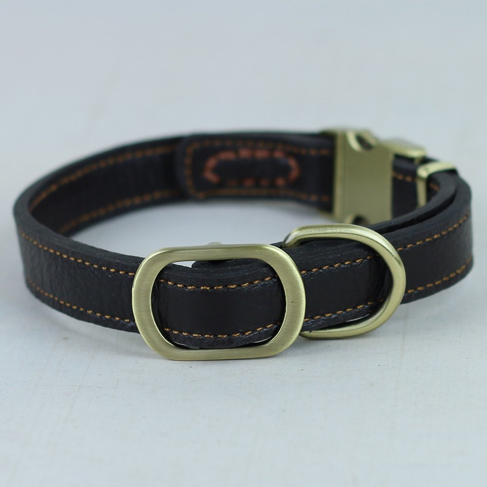 Chede Luxury Real Leather Dog Collar- Handmade For Medium Dog Breeds With The Finest Genuine Leather Collar That Is Stylish,Soft