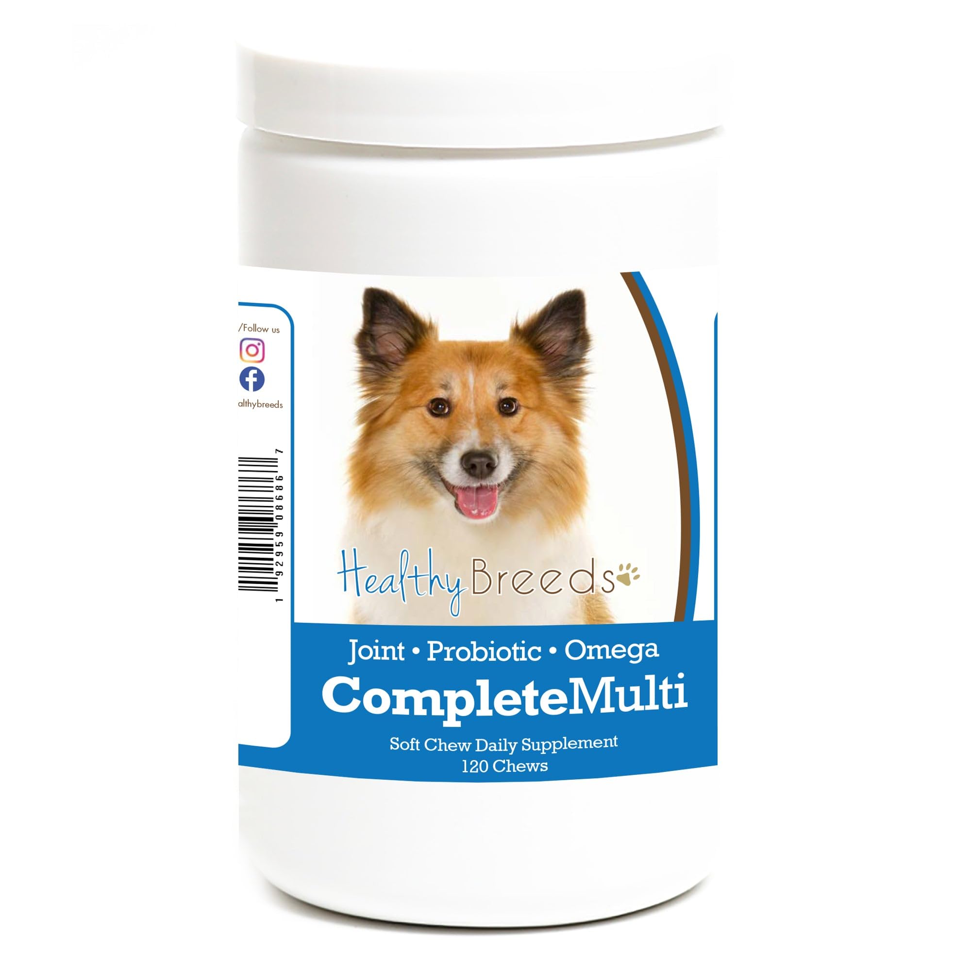 Healthy Breeds Icelandic Sheepdog All in One Multivitamin Soft Chew 120 Count