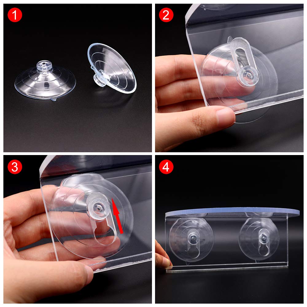 2Pack Aquarium Shelf,Transparent Acrylic Ledge Plants Holder for Substrate and Live Plants,with Strong Suction Cups for Fish Tan